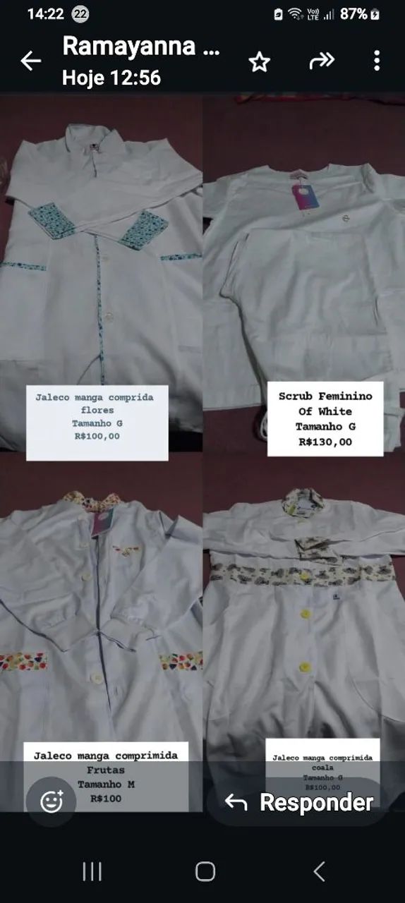 Roupas pra área da saúde todos novos com etiqueta e de excelente  qualidade, *  