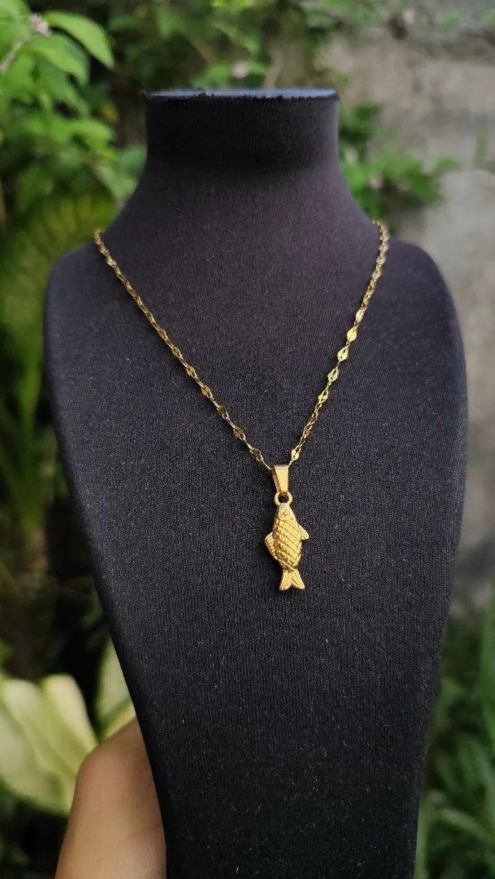 Colar moda praia dourado aço Inoxidável 