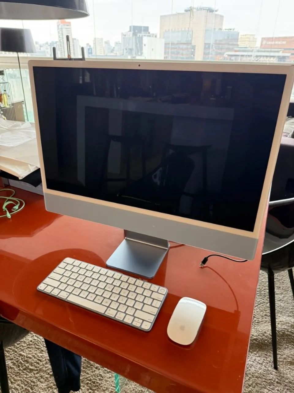 Imac 24 Polegadas Azul  - Chip M1  - Super Novo - Foto 3