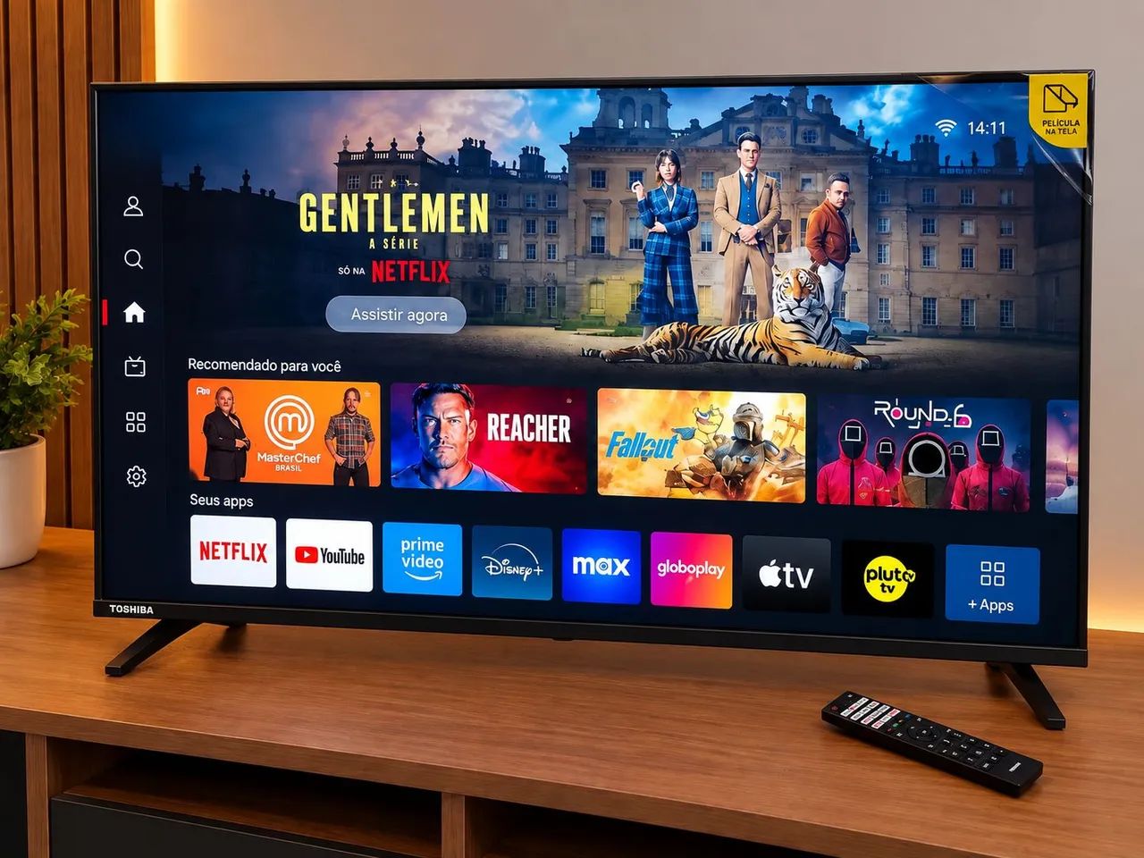 Smart Tv 43 Roku - Nova com película na tela