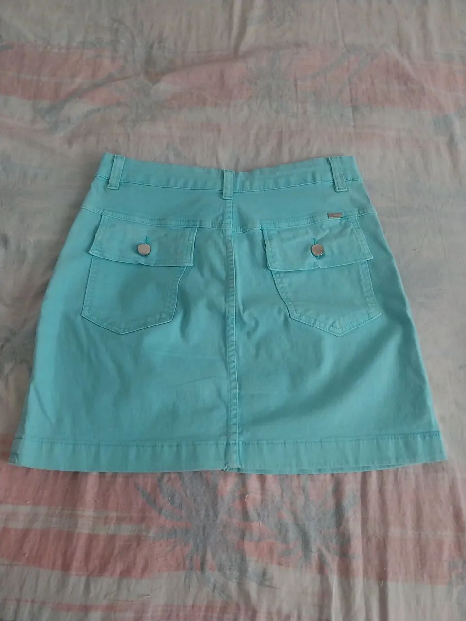 Saia jeans com lycra 
