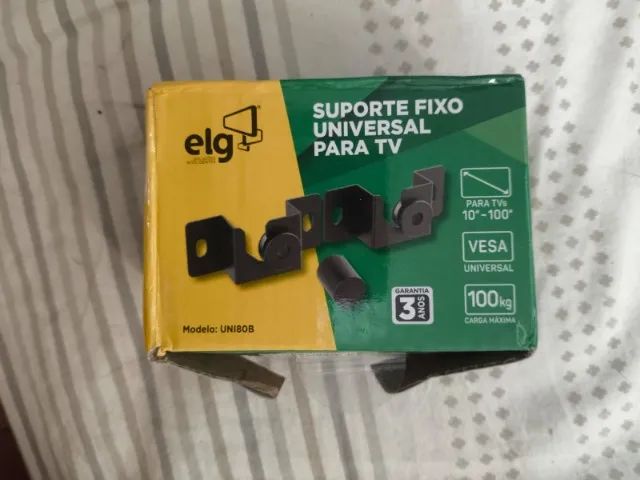 Suporte TV Universal Fixo ELG Uni88b 10 a 100 Polegadas até 100kg Preto