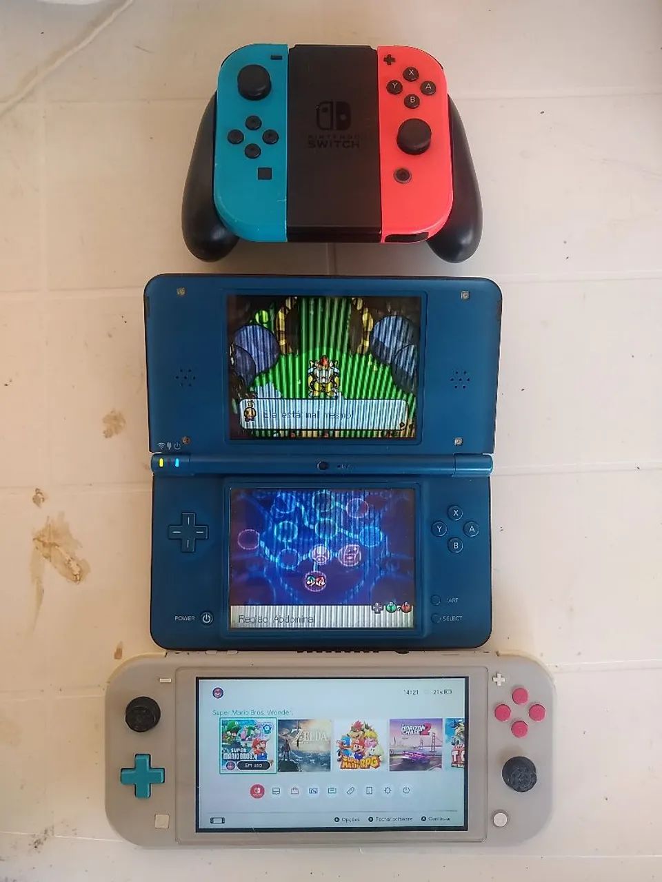 Nintendo Switch Lite desbloq. + DS XL + Joycon