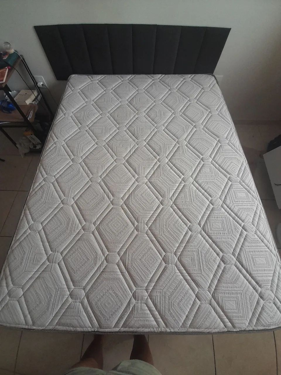 CAMA E COLCHÃO COM MOLAS ENSACADAS  - Foto 2