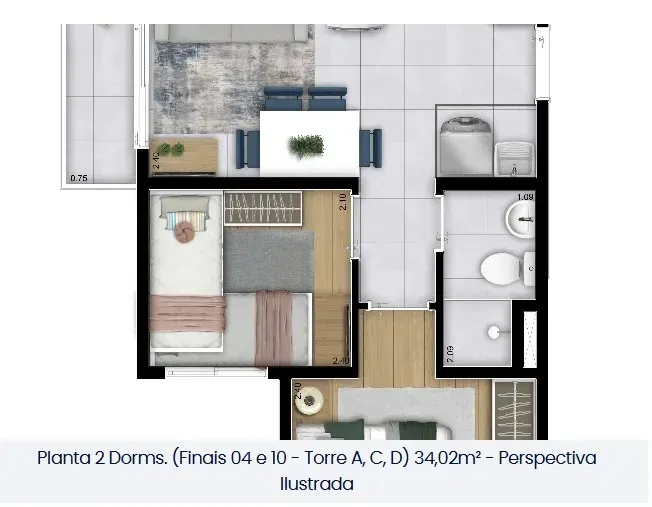 PLANTA 34m²