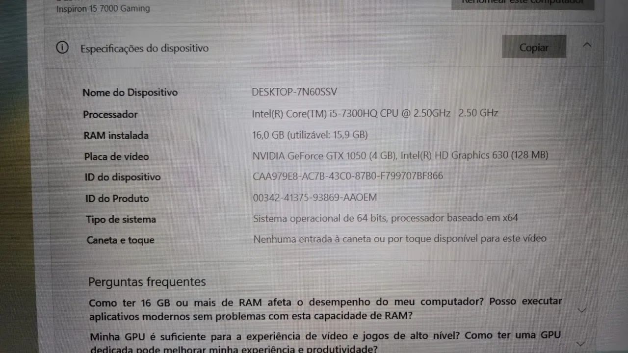 Notebook Dell Inspiron Gaming i15-7567-A10P - Foto 5