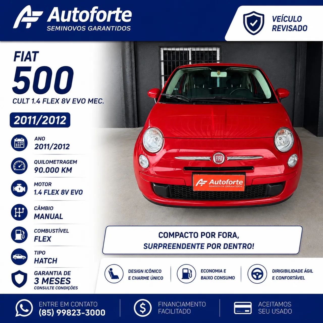 Fiat 500 500 Cult 1.4 Flex 8V EVO Mec. 2012