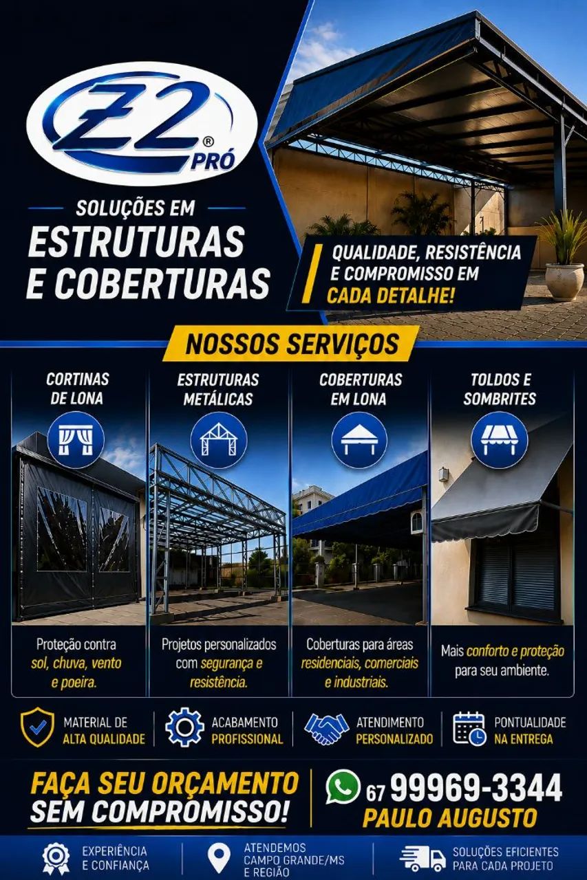 Estruturas Metálicas, Toldos e Coberturas Sob Medida