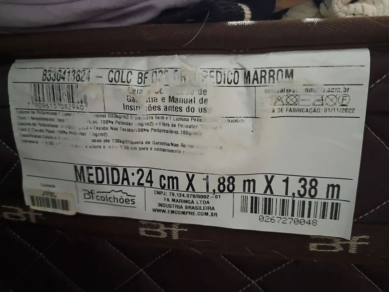 Colchão Casal BF Ortopédico Misto Usado - Foto 4