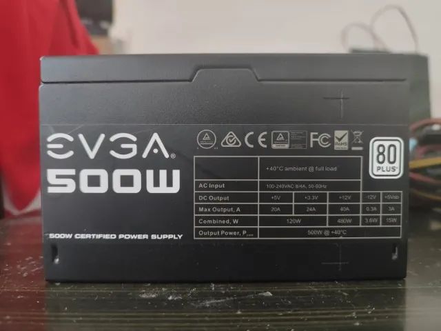 Fonte EVGA 500W - Funcionando Perfeitamente