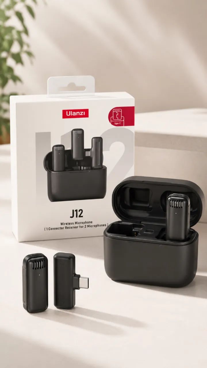 Microfone de lapela Sem Fio Ulanzi J12