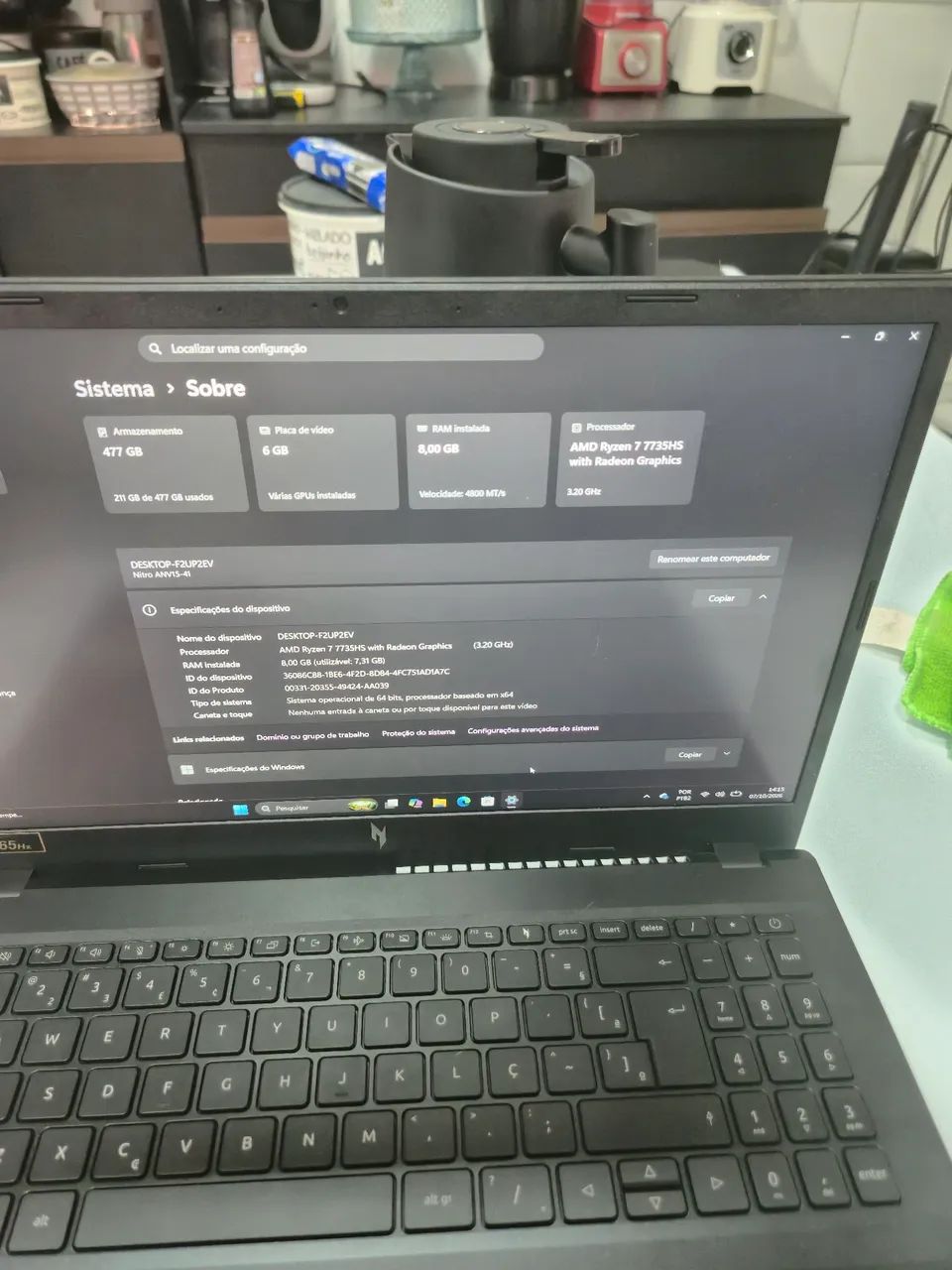 Notebook Acer nitro v15 RTX 4050 TROCO POR PS5 PRO - Foto 3