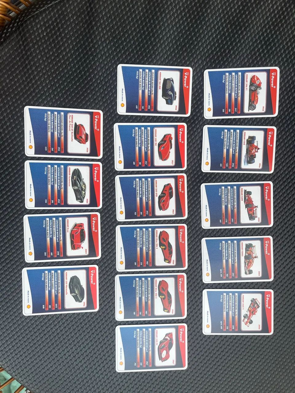 15 cartas Shell V-Power Ferrari 2007