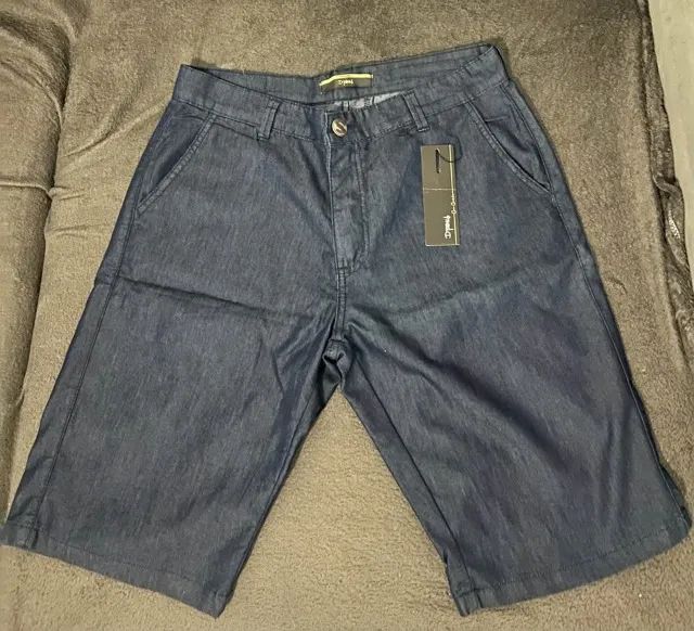 Bermuda Masculina Azul Escuro - Nova - Foto 2