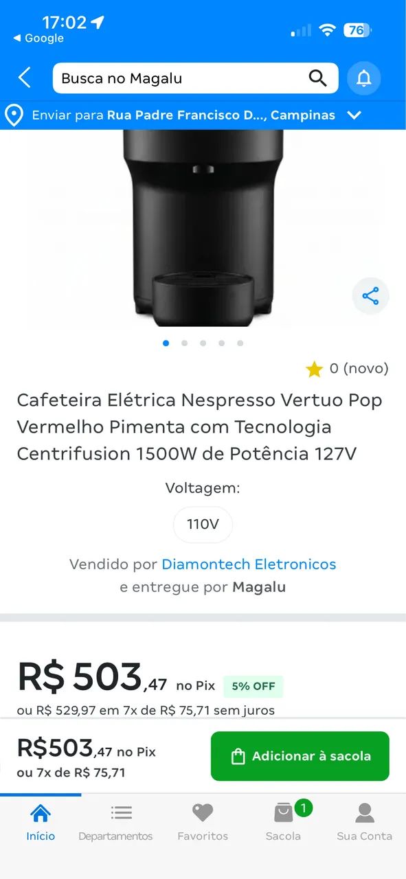 Vertuo Pop Vermelho Pimenta 110V - Foto 5