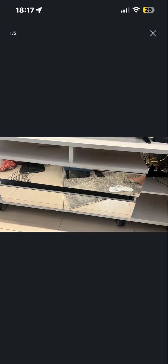 2-Meter White Mirrored Rack466438607403100162