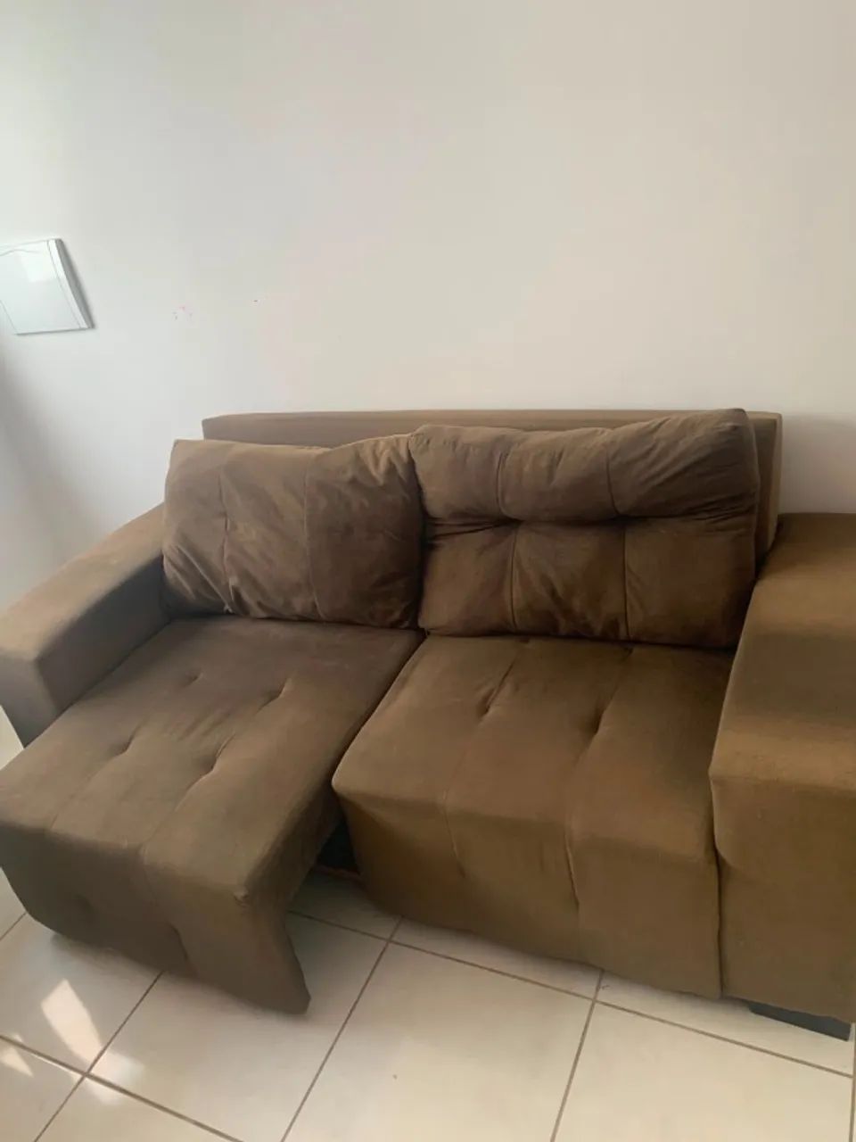 Sofá Retrátil Marrom - Foto 3