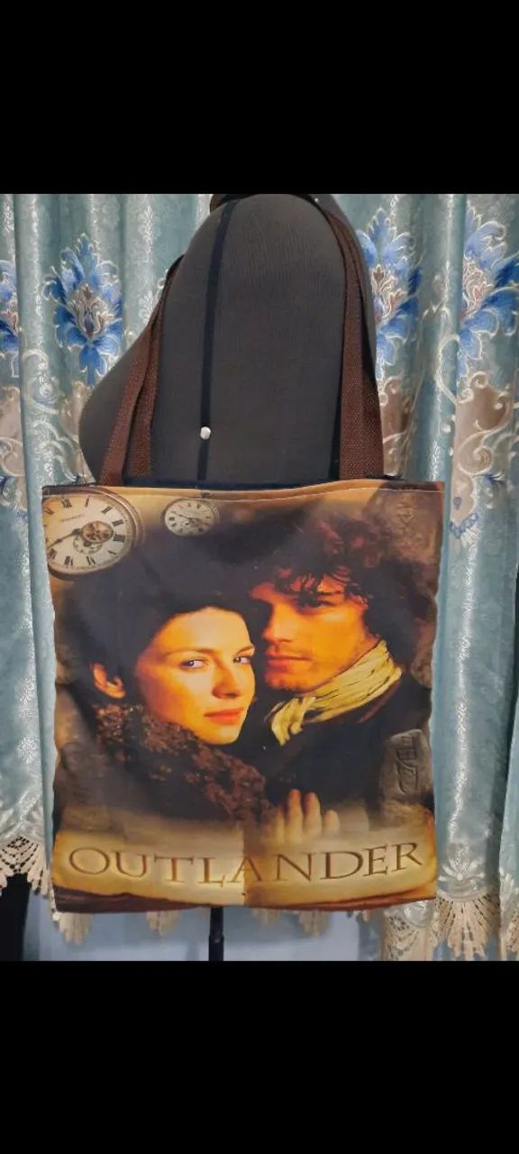 Bolsa Ecobag artesanal grande, série Outlander  - Foto 2