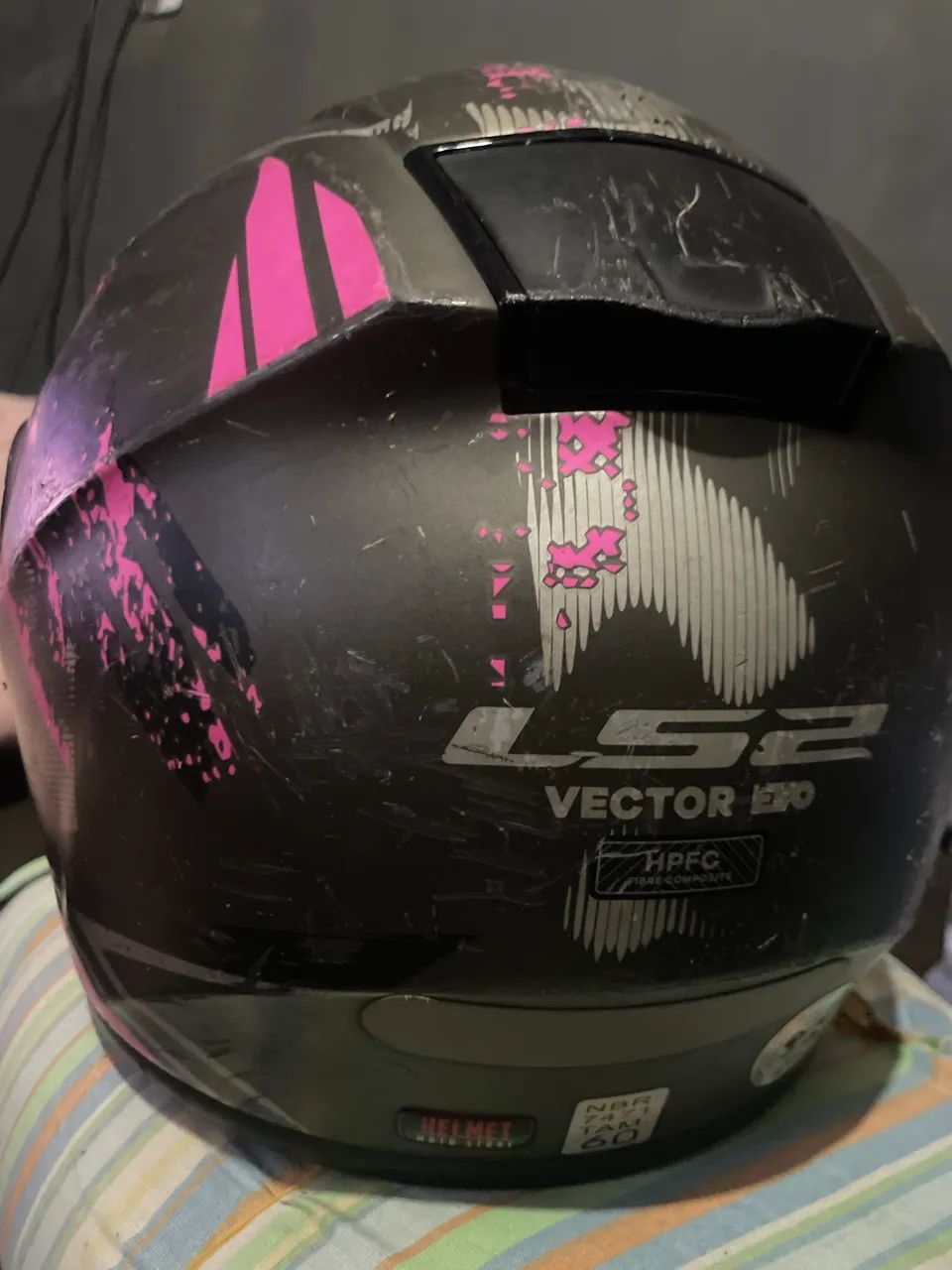 Capacete LS2 vector evo 60 rosa - Foto 5