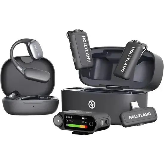 Microfone Sem Fio Hollyland Lark Max 2 Ultimate Combo - USB-C/Lightning - Recarregável