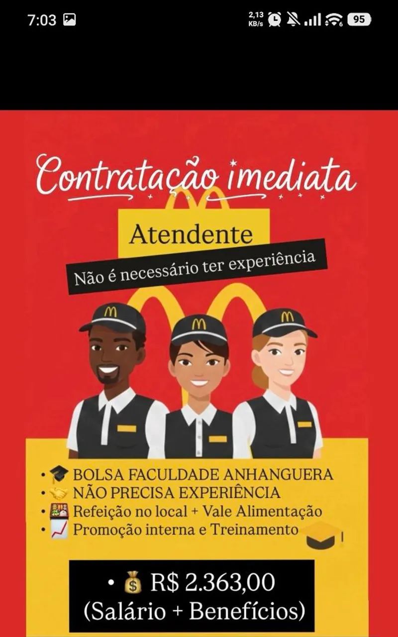 TEMOS VAGAS 
