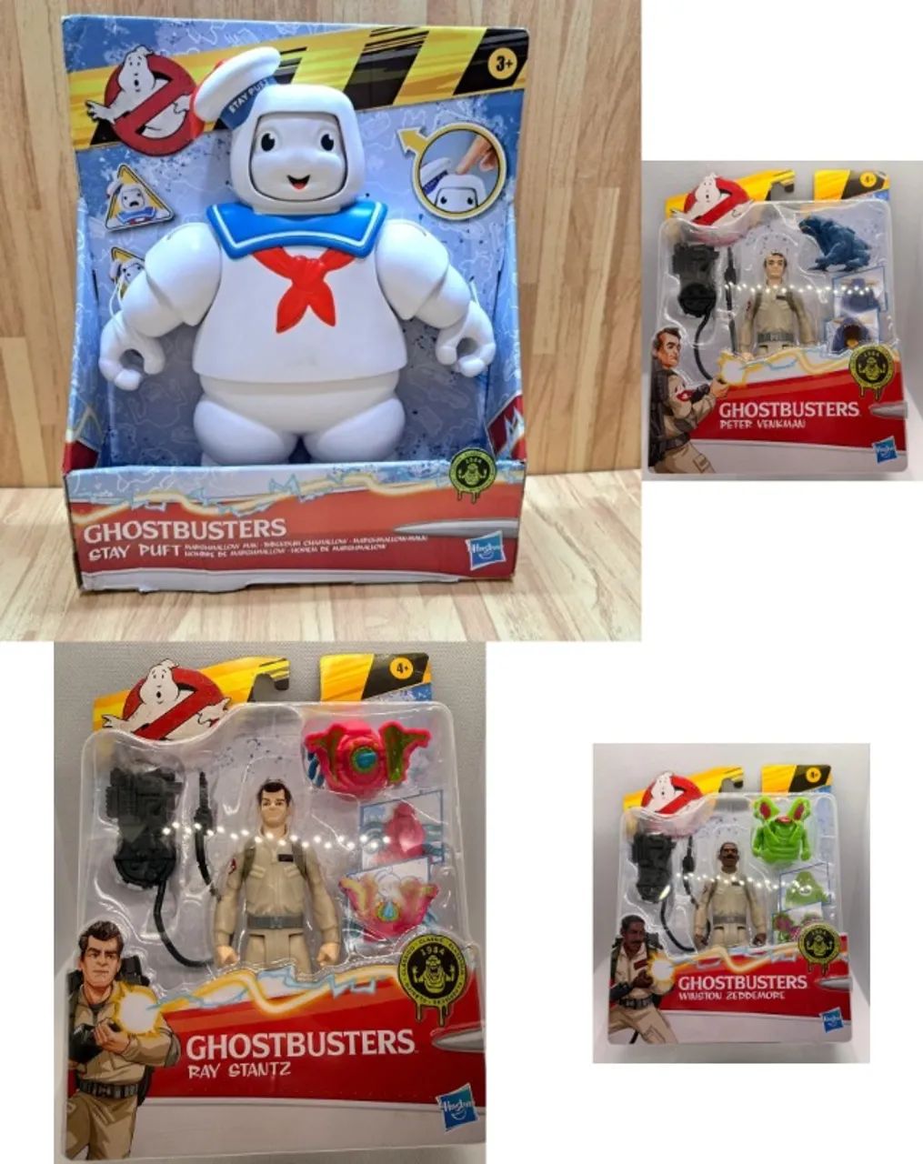 ghostbusters kit com 5 bonecos novos & lacrados - ( os caça
