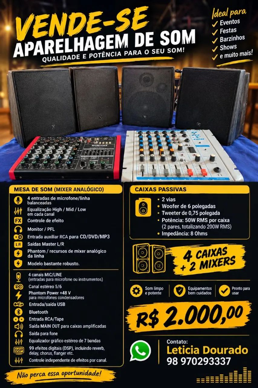 Sistema de som ambiente JBL