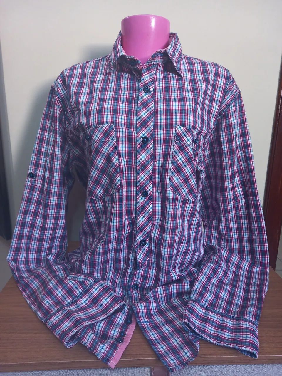 Camisa xadrez masculina zara