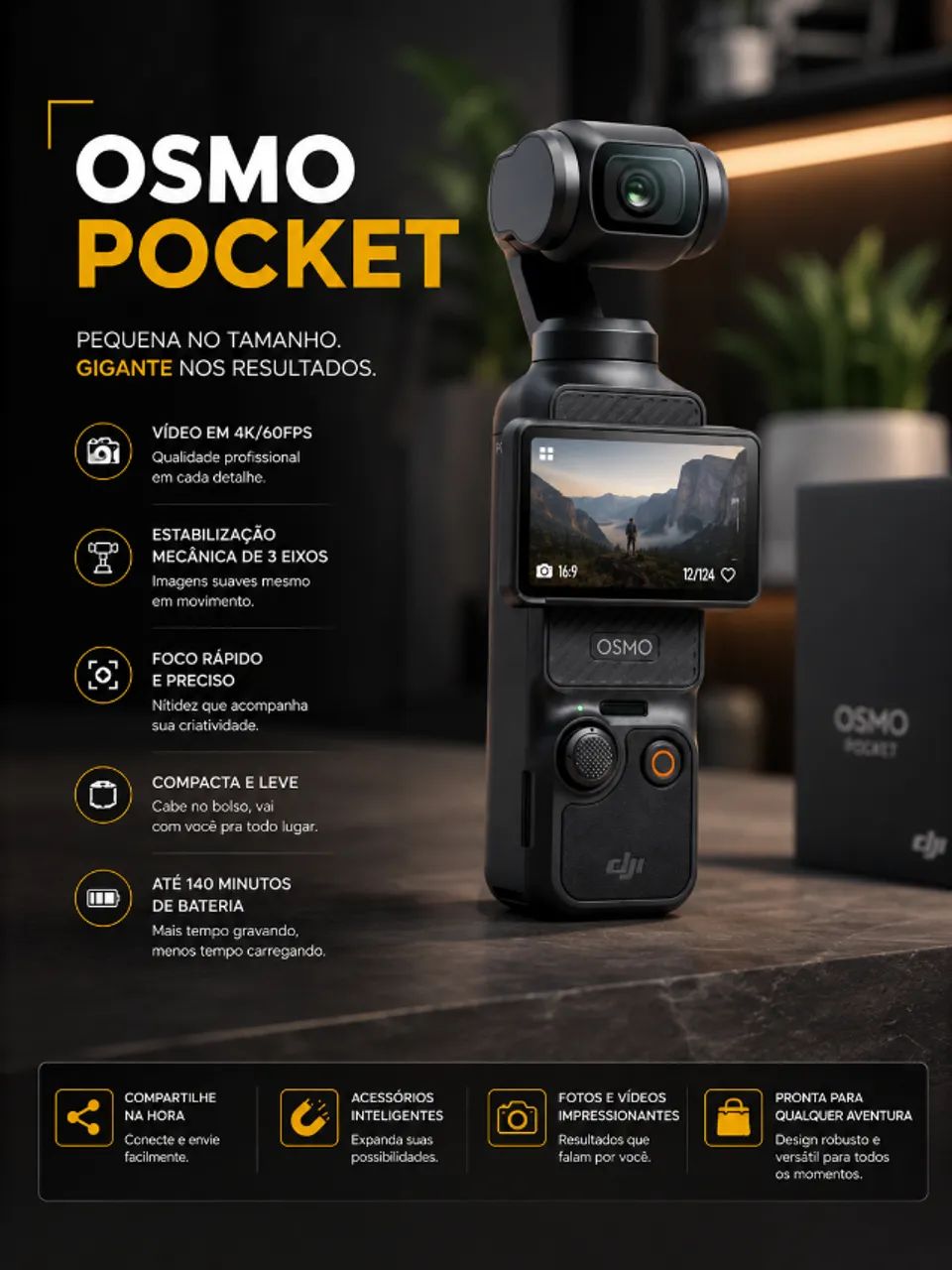 Câmera Dji Osmo Pocket 3 Creator Combo - Foto 2