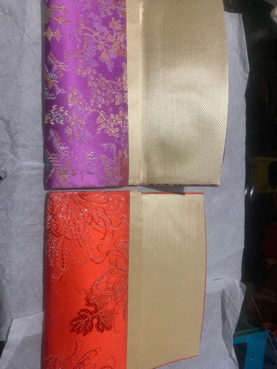 Duas Carteiras capas bordadas de estilo oriental