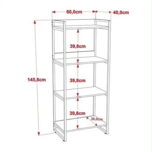 Mesa em L e estante para escritório - Foto 4