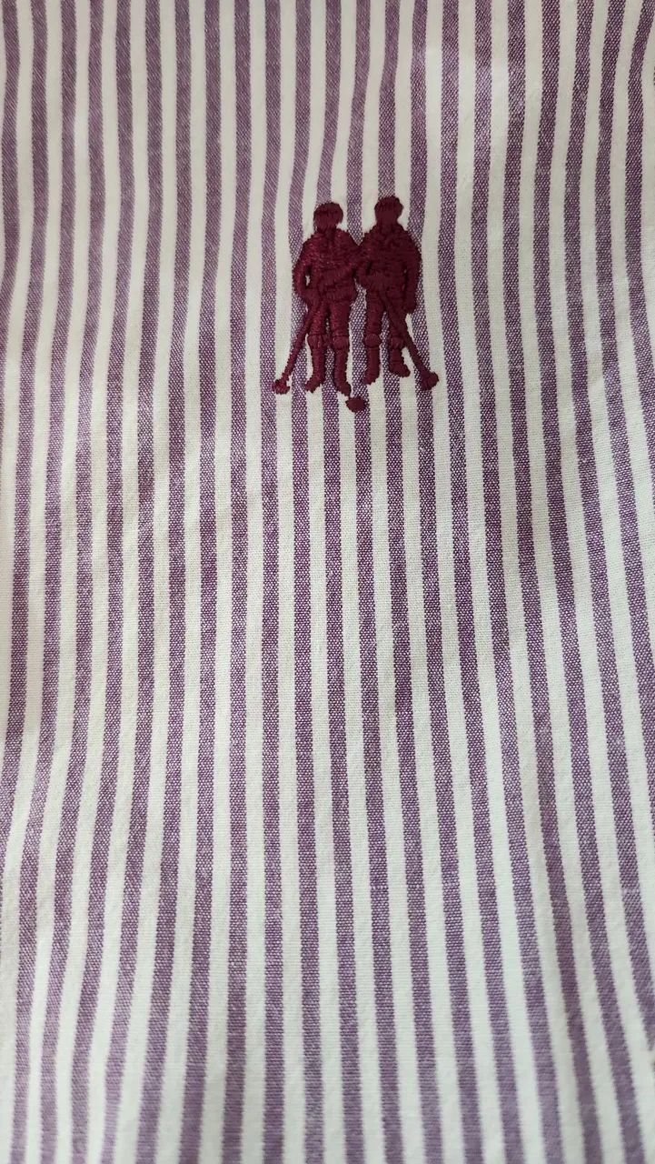 camisa social listrada de manga longa - Foto 2