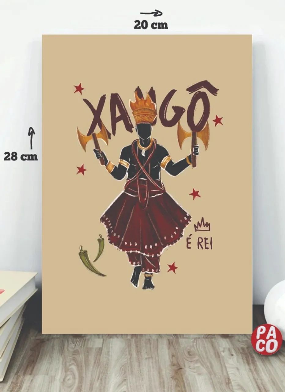 PLACA DECORATIVA UMBANDA XANGÔ
