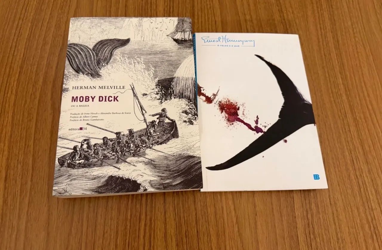 livros moby dick + o velho e o mar 
