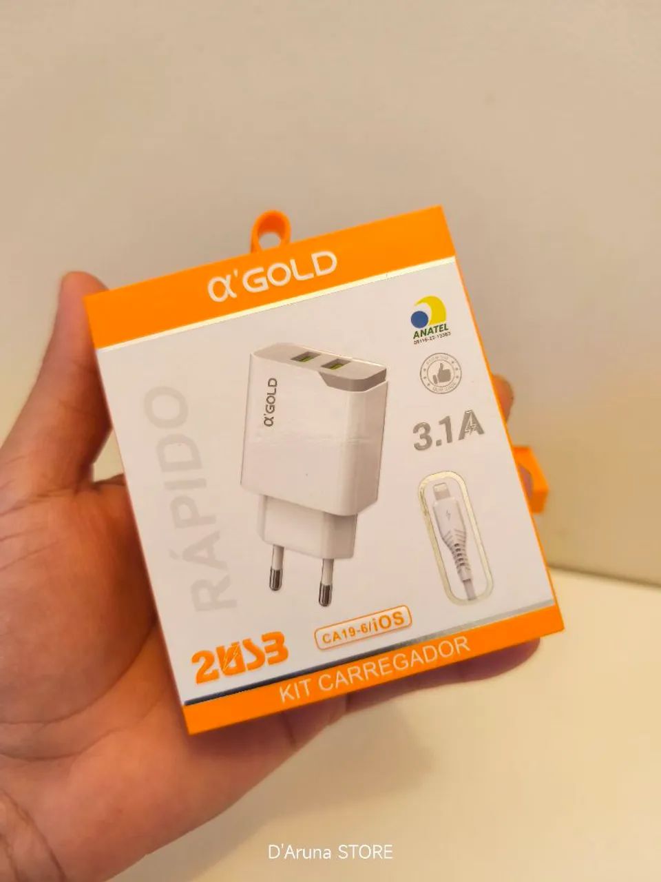 Kit carregador IOS iPhone Lightning 
