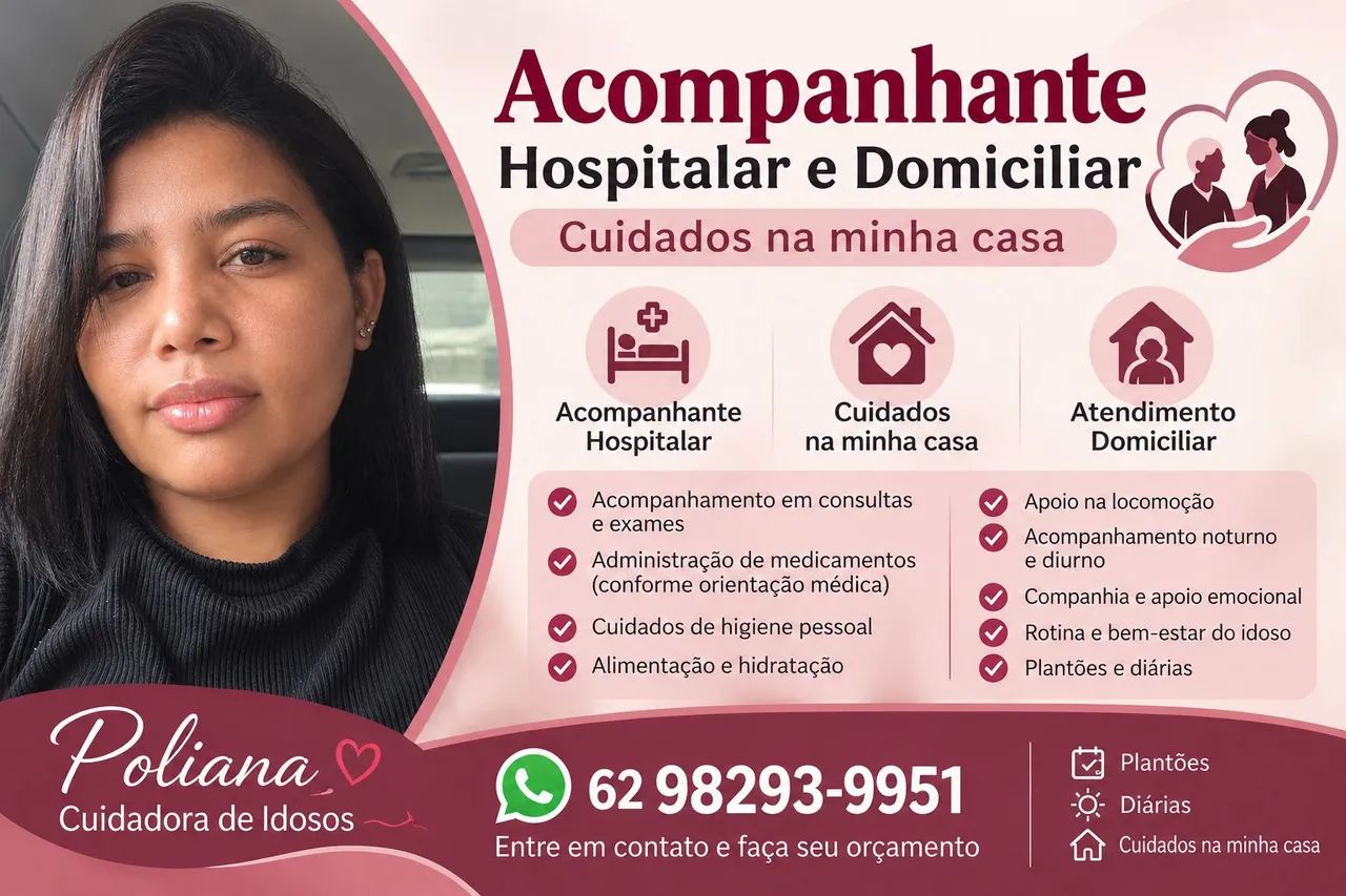 Cuidadora e acompanhante hospitalar