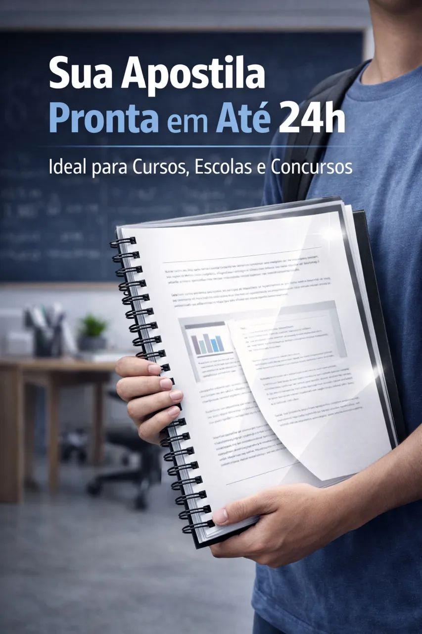 APOSTILAS PEQUENA E GRANDES QUANTIDADES PRETE OU COLORIDA  - Foto 4