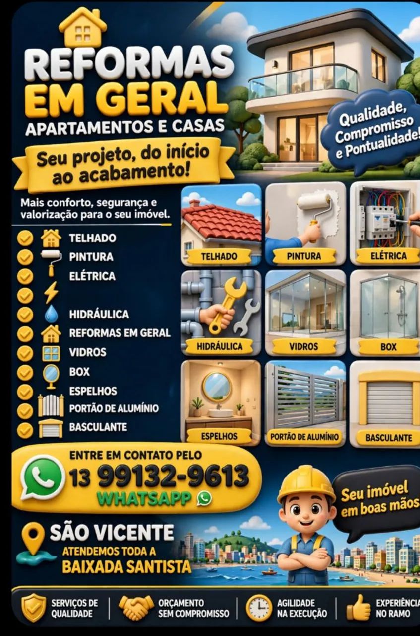 Vidros construção e reformas