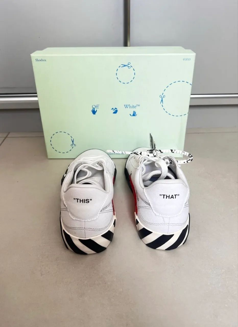 Tênis off white original + caixa + dust bag - Foto 3