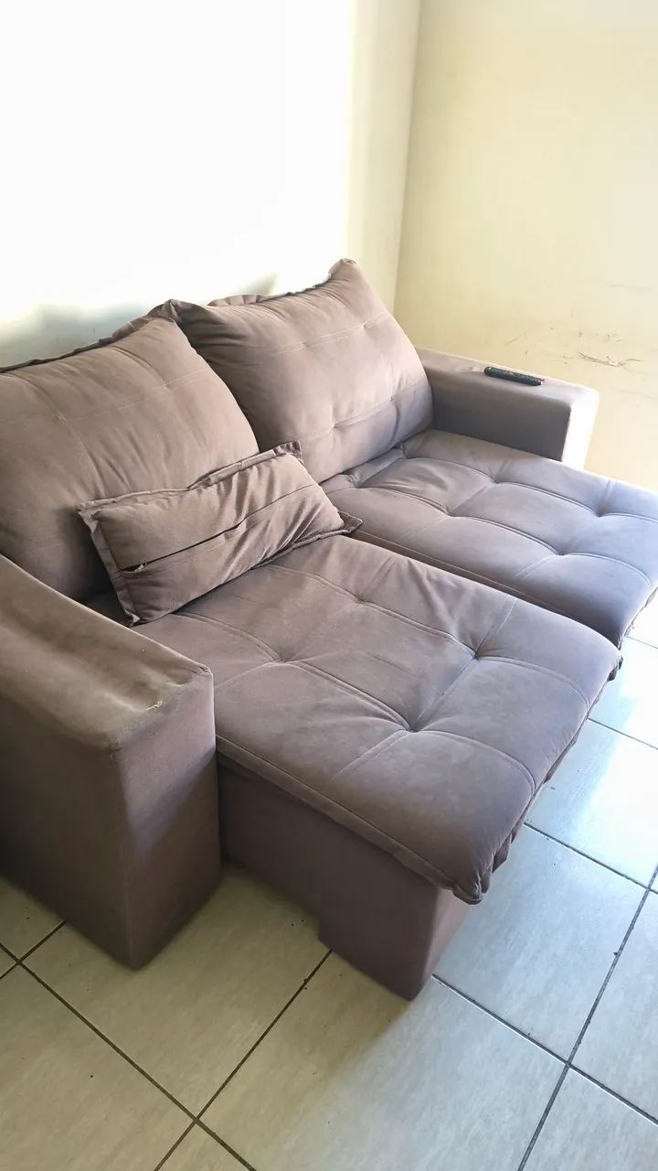 Sofá reclinável cama 2 lugares