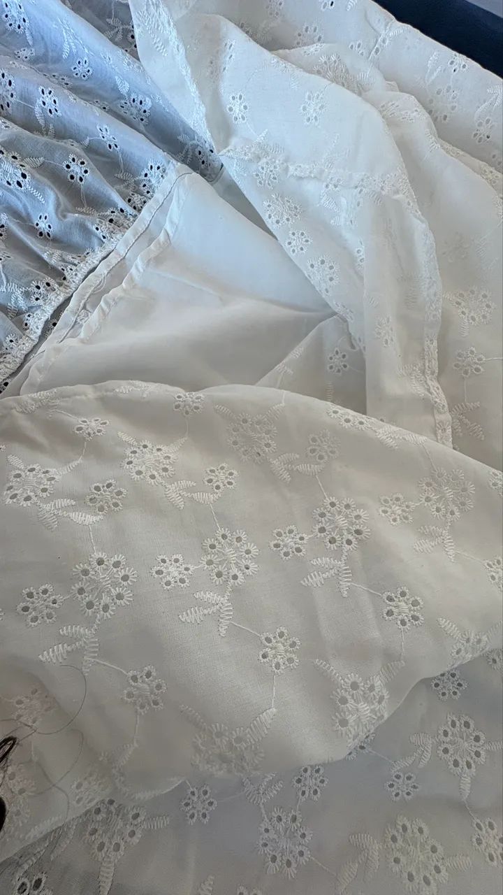 Vestido branco longo em laise  - Foto 3