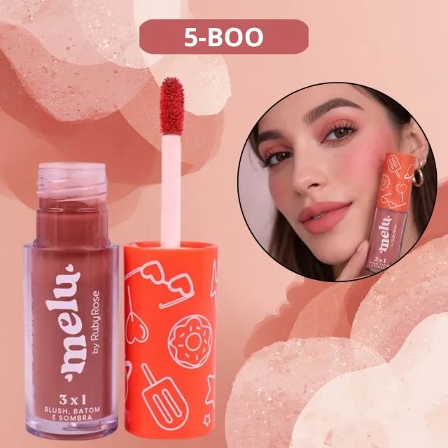 3 em 1 Melu - Blush, Batom e Sombra - Foto 4