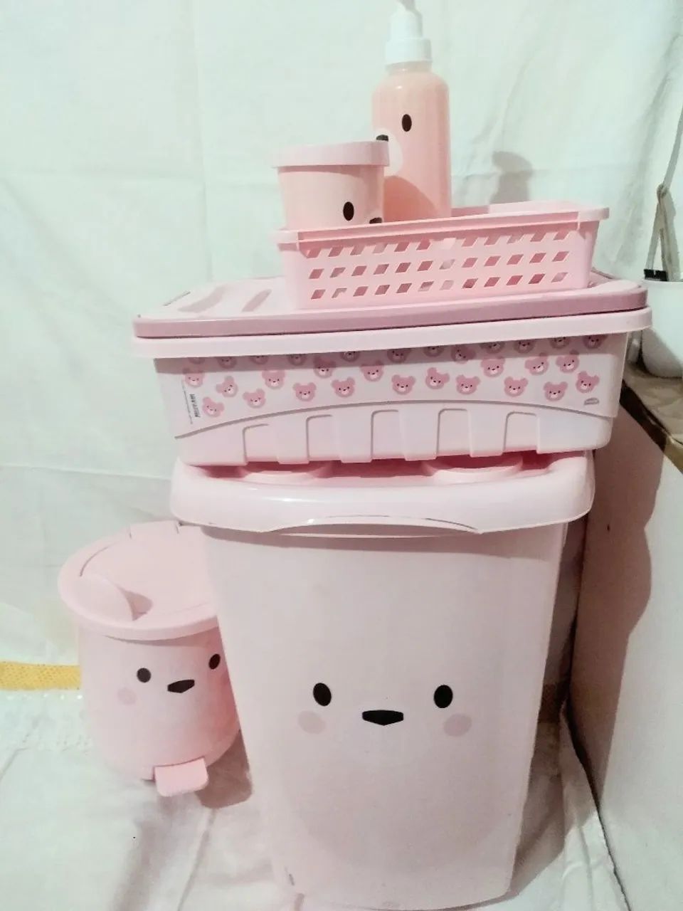 Kit plástico bebê menina panda plasutil 