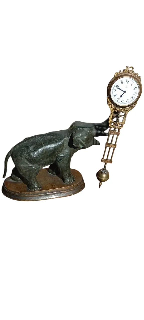 ANTIGO E RARO RELÓGIO JUNGHANS PENDULETE ELEFANTE - Foto 2