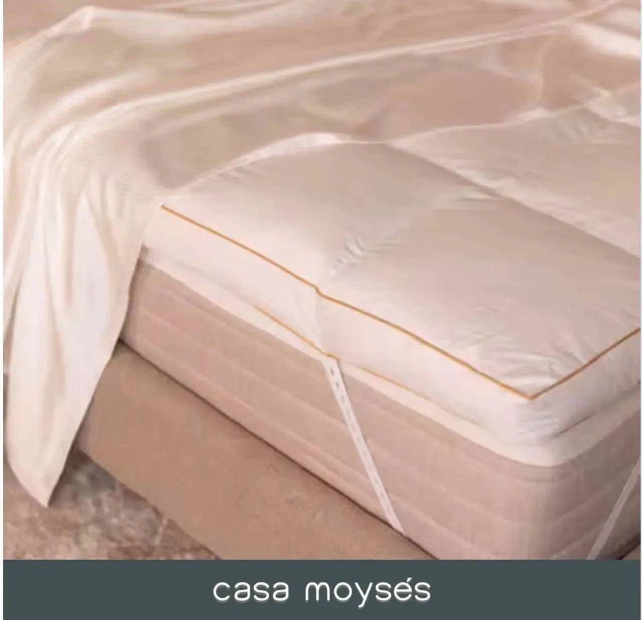 Pillow Top Percal Pluma de Ganso - Queen - Casa Moyses