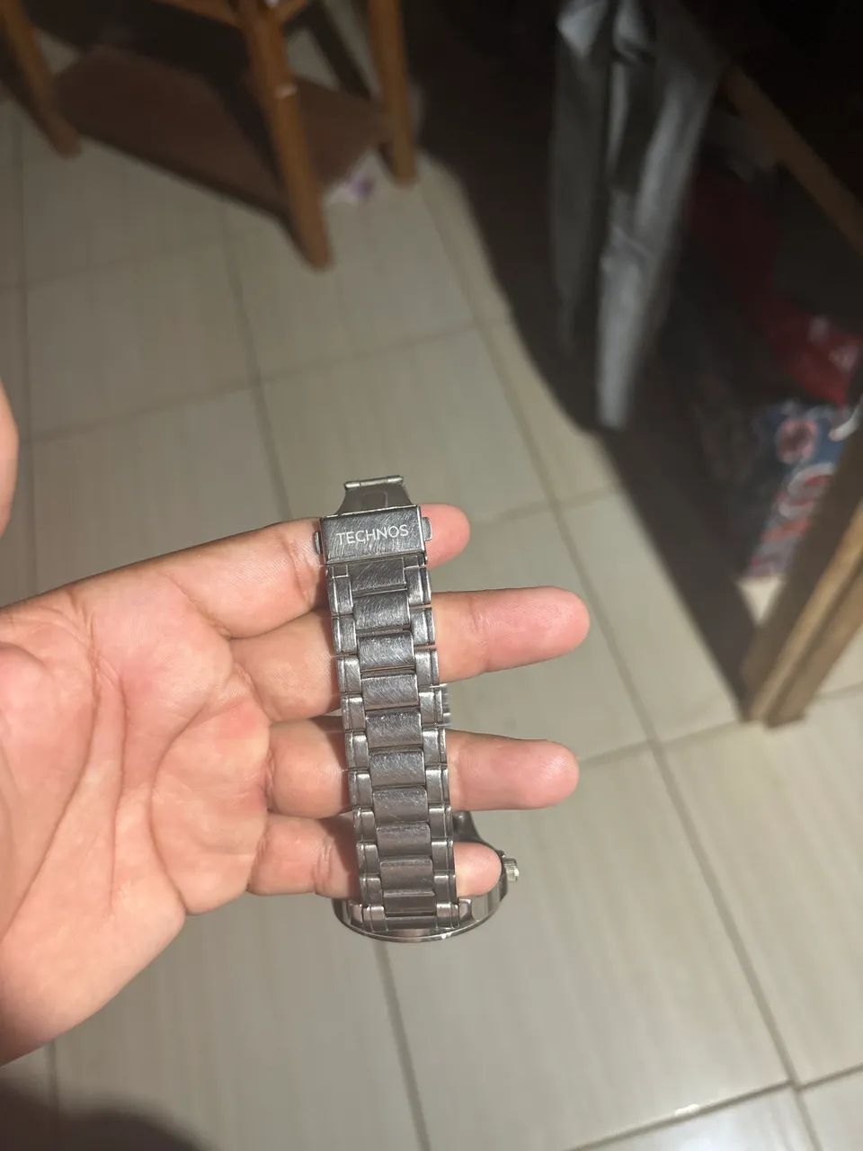 Relógio Technos Masculino Original - Pulseira de Aço, Mostrador Branco - Foto 2