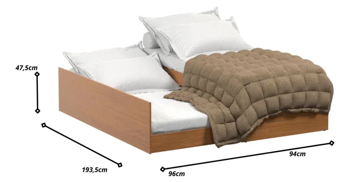 Cama de solteiro 3 em 1 - se transforma em casal e auxiliar - Foto 4