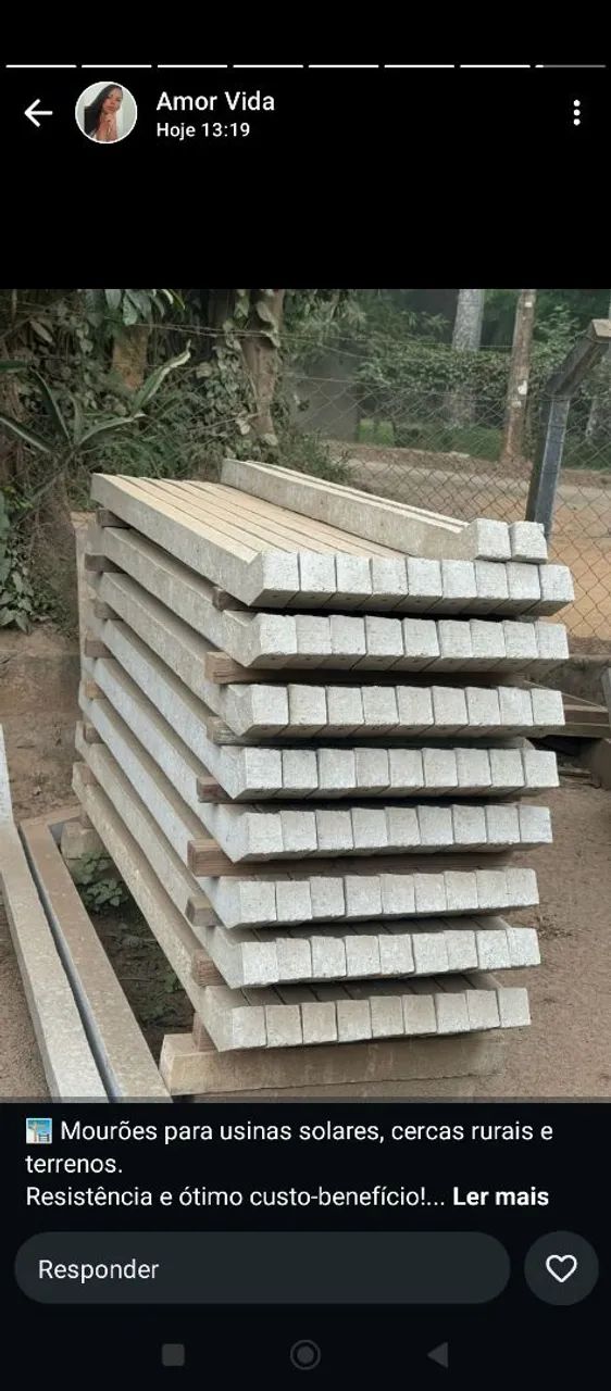 Estaca de concreto 11x11x2.80 mt