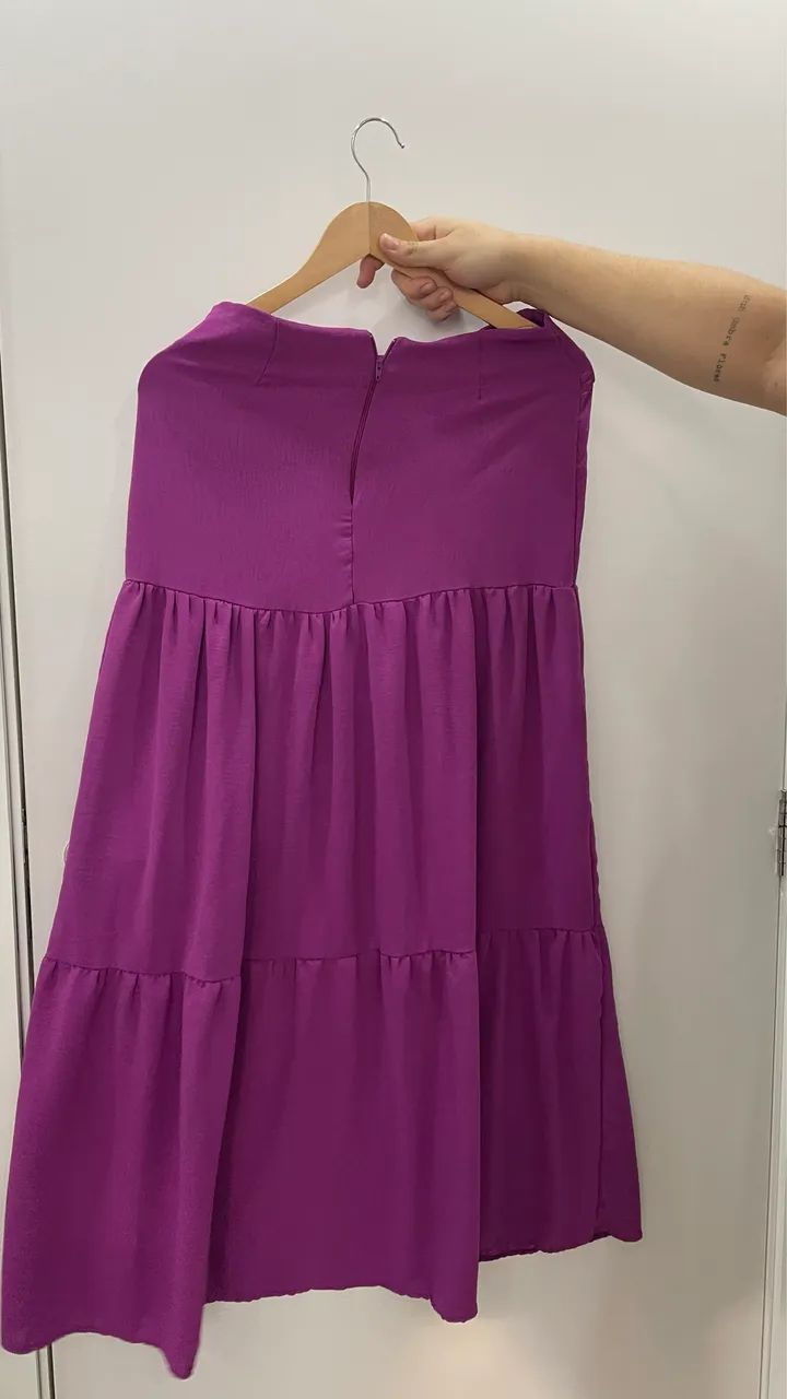 Saia Feminina Midi Roxa - Foto 2