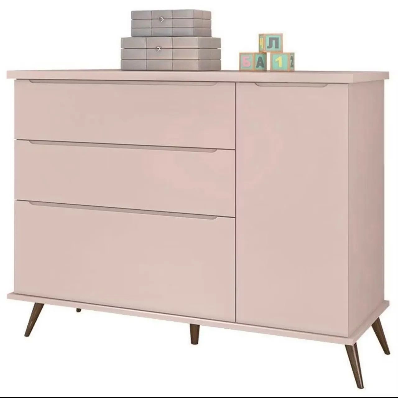 Kit quarto rose infantil 